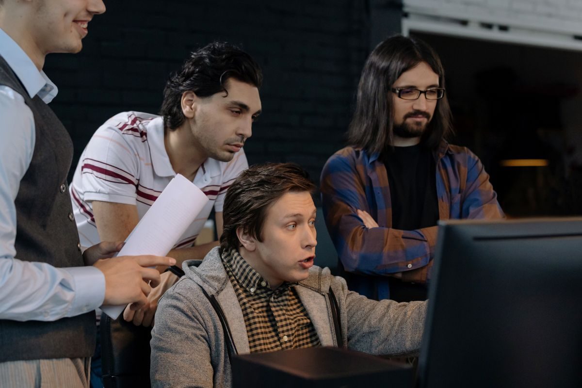 A team working together at a table